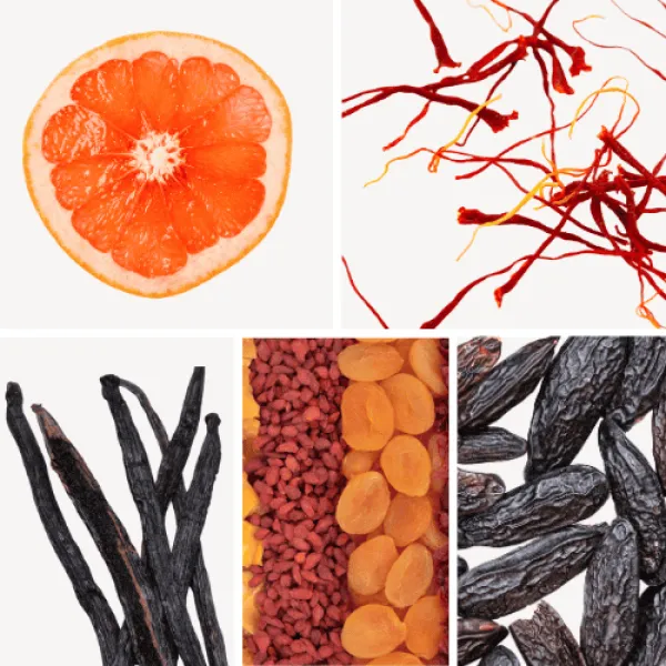 Duftnoten: Bitterorange, Safran, Vanille, Trockenfrüchte, Tonkabohne Duftnoten: Bitterorange, Safran, Vanille, Trockenfrüchte, Tonkabohne
